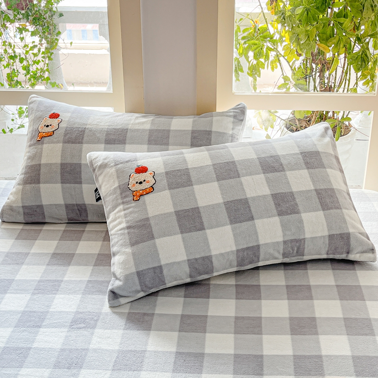 91家纺网 家纺一手货源 找家纺 乐美家纺 2025新款A类高克重牛奶绒毛巾绣床笠三件套 美好生活