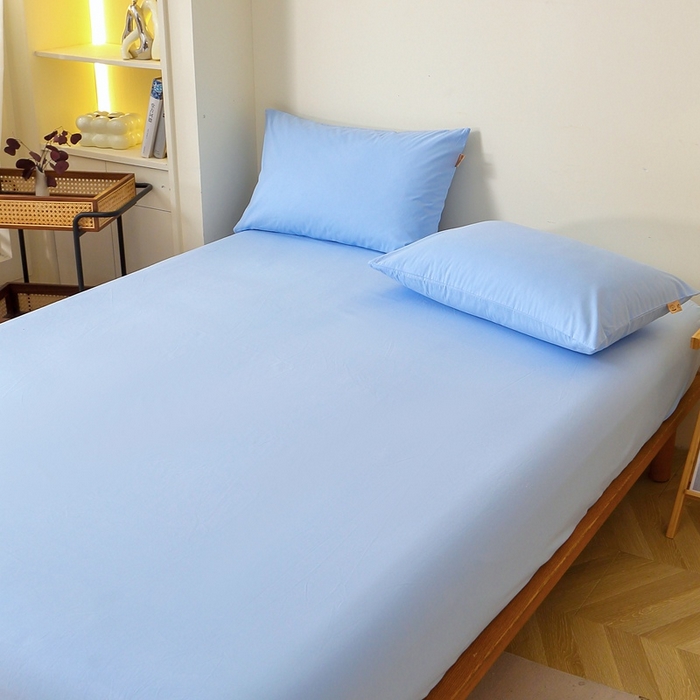 91家纺网 家纺一手货源 找家纺 （总）2025新款100%棉13376纯色喷气全棉磨毛床笠单件纯棉单品床笠加厚保暖床罩床垫保护罩套