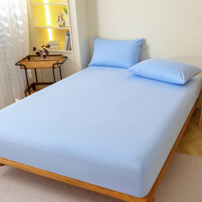 91家纺网 家纺一手货源 找家纺 （总）2025新款100%棉13376纯色喷气全棉磨毛床笠单件纯棉单品床笠加厚保暖床罩床垫保护罩套