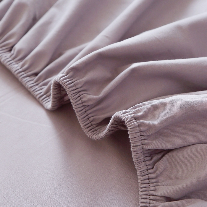 91家纺网 家纺一手货源 找家纺 晶缦 2025新款100%纯棉13376纯色喷气全棉磨毛单床笠 暖芸馨-浅陌紫