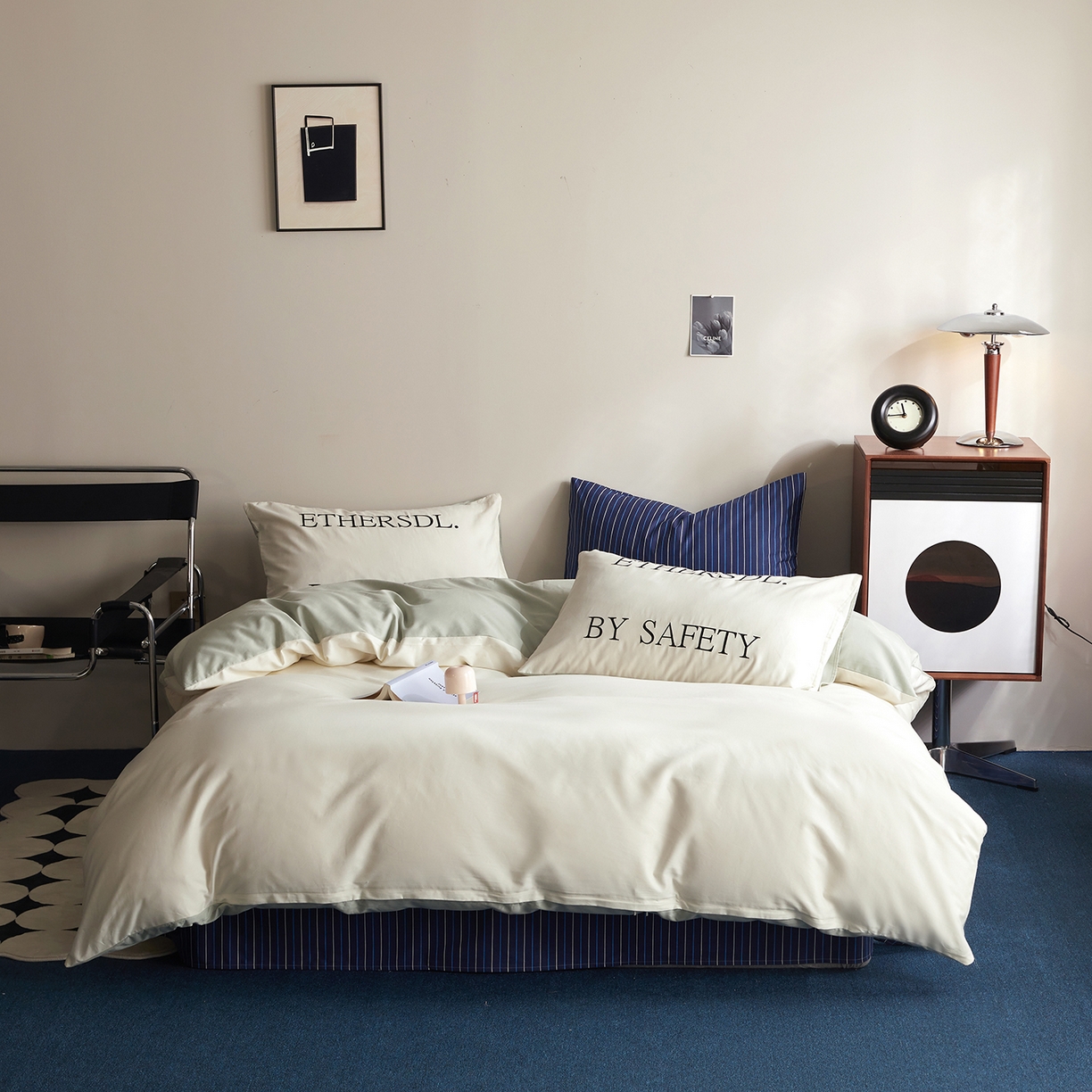 怡家居 2025新款全棉60S磨毛绣花四件套--光栅系列 光栅-绿