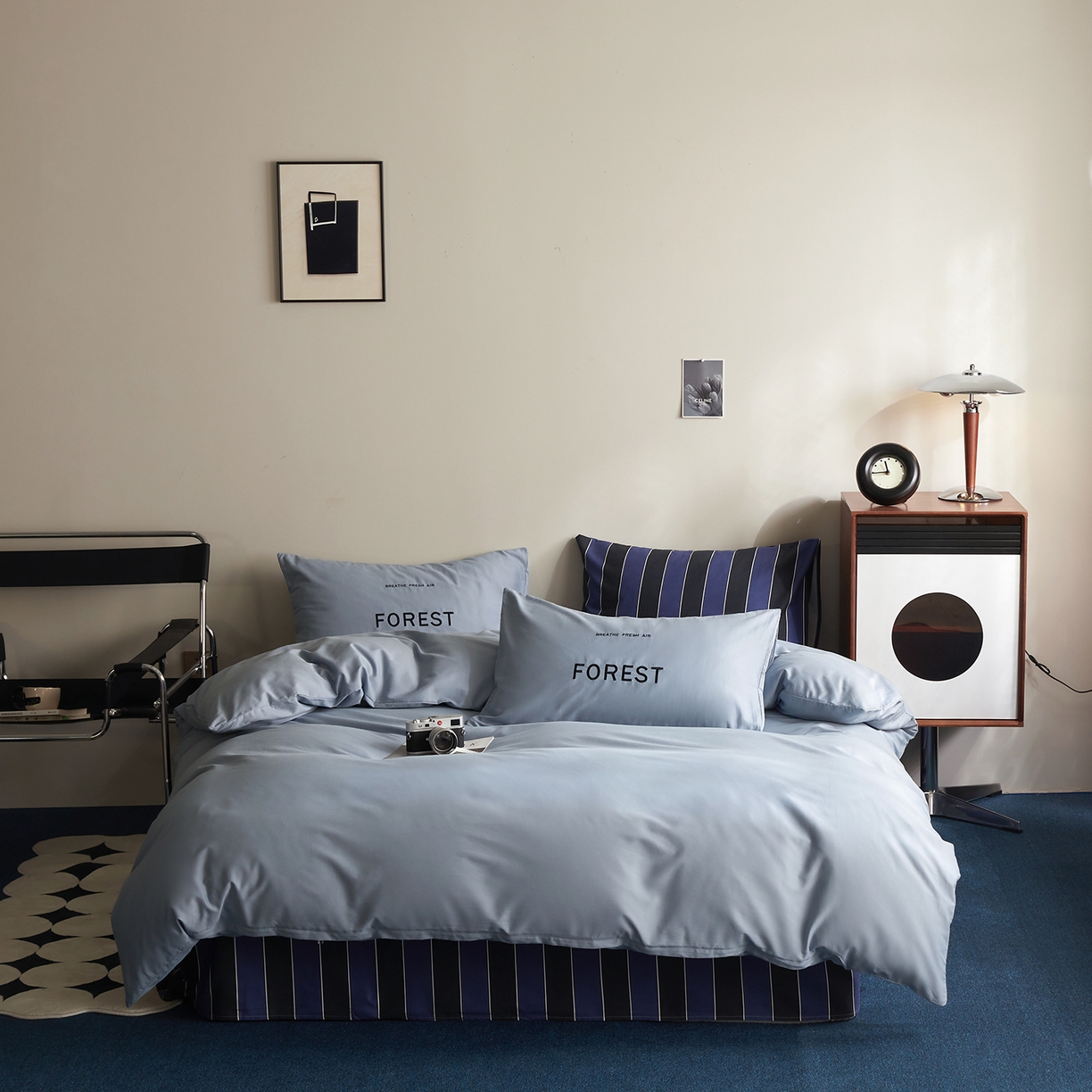 91家纺网 家纺一手货源 找家纺 （总）怡家居 2025新款全棉60S磨毛绣花四件套--光栅系列