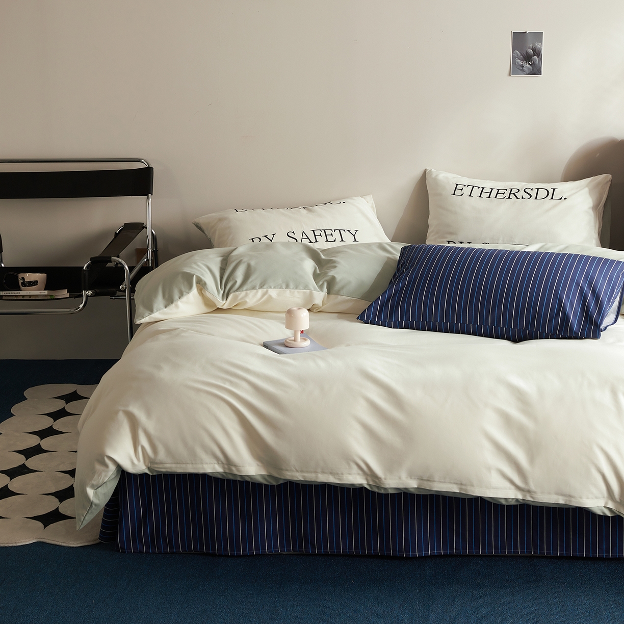 91家纺网 家纺一手货源 找家纺 怡家居 2025新款全棉60S磨毛绣花四件套--光栅系列 光栅-绿