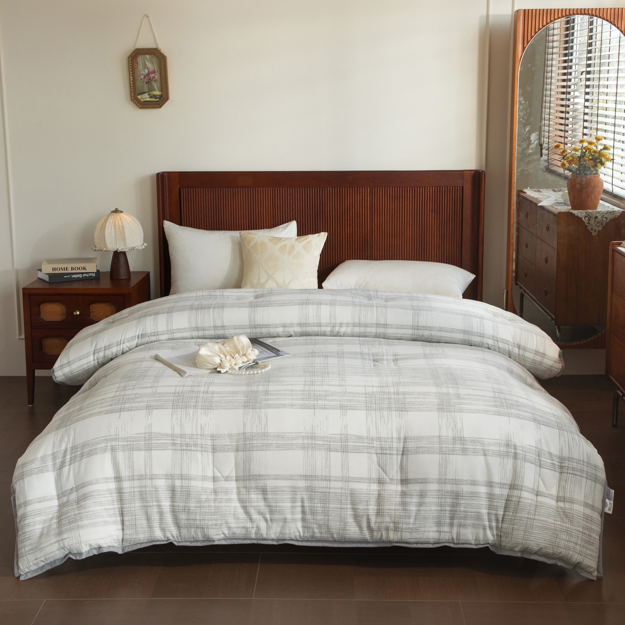 大世界被王 2025新款加厚羊绒蛋白冬被被子被芯 灰色羊绒蛋白