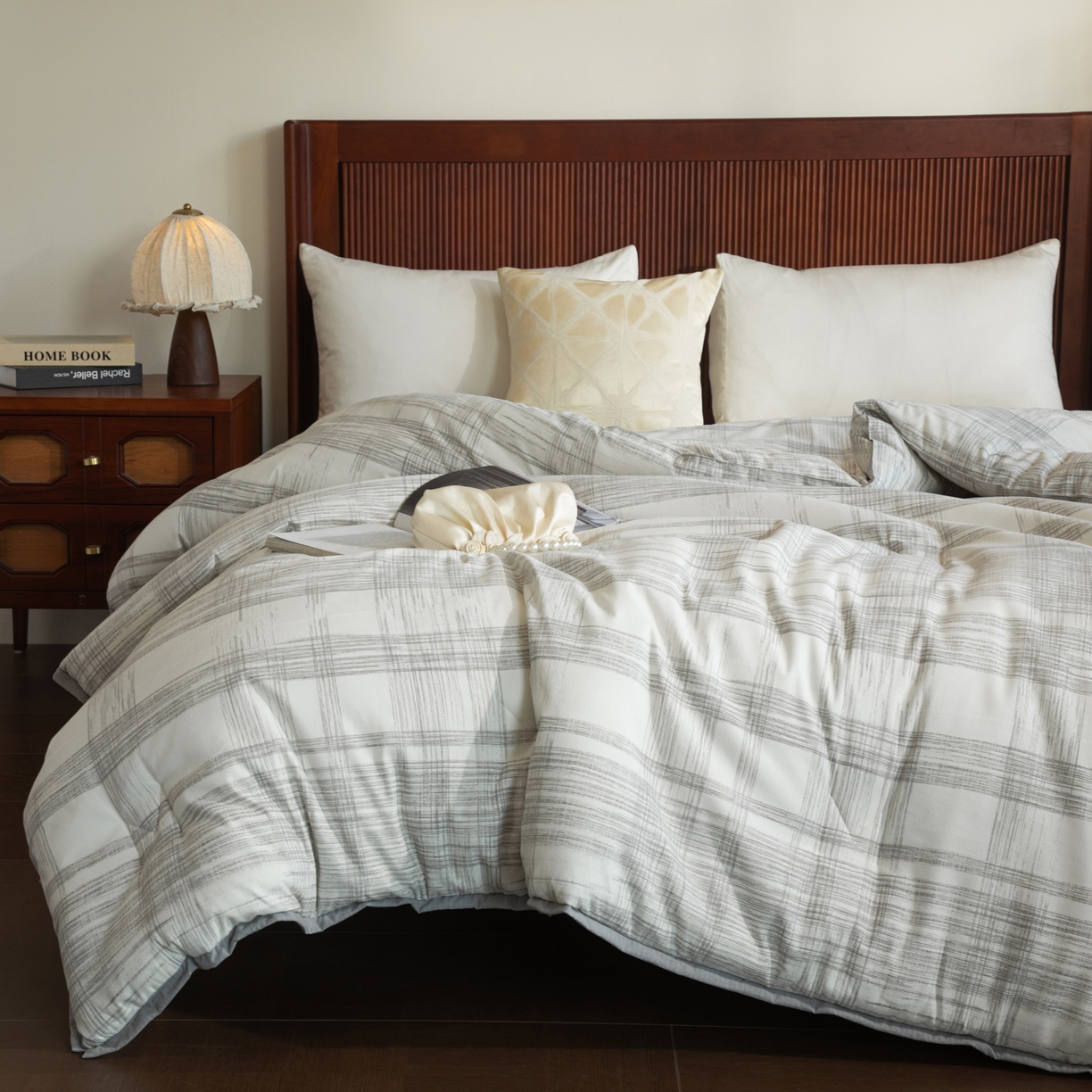 91家纺网 家纺一手货源 找家纺 大世界被王 2025新款加厚羊绒蛋白冬被被子被芯 灰色羊绒蛋白