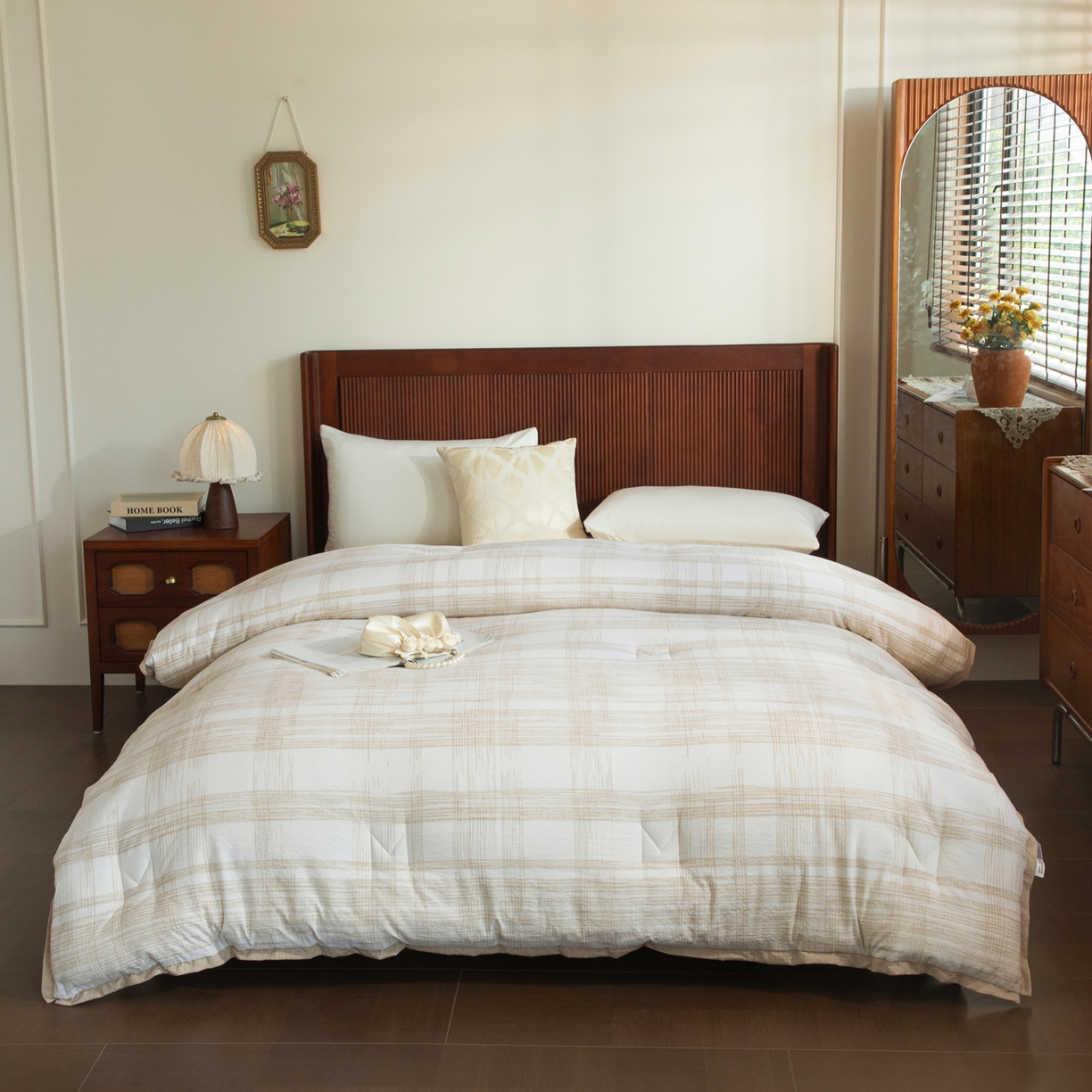 大世界被王 2025新款加厚羊绒蛋白冬被被子被芯 咖色羊绒蛋白