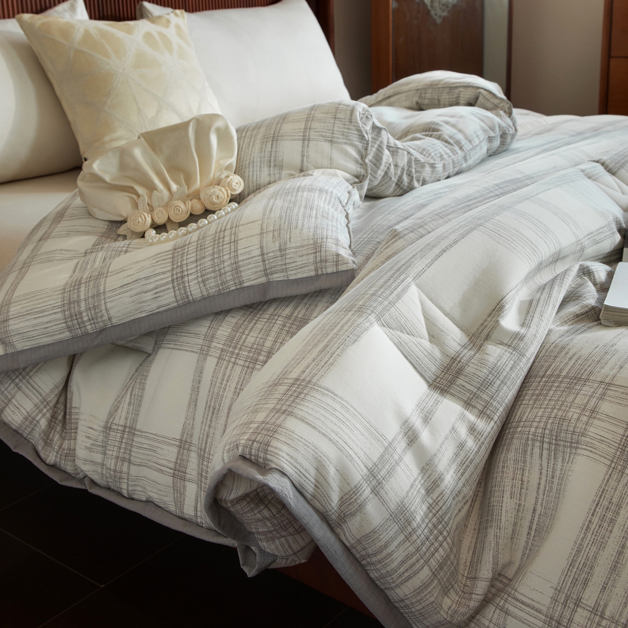 91家纺网 家纺一手货源 找家纺 大世界被王 2025新款加厚羊绒蛋白冬被被子被芯 灰色羊绒蛋白