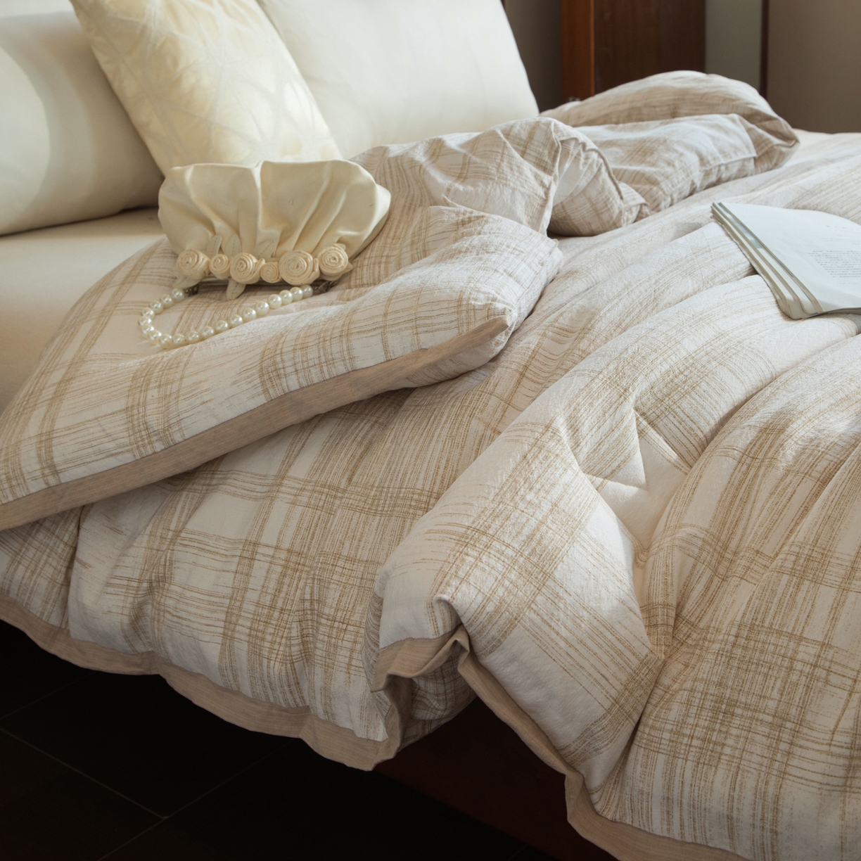 91家纺网 家纺一手货源 找家纺 大世界被王 2025新款加厚羊绒蛋白冬被被子被芯 咖色羊绒蛋白