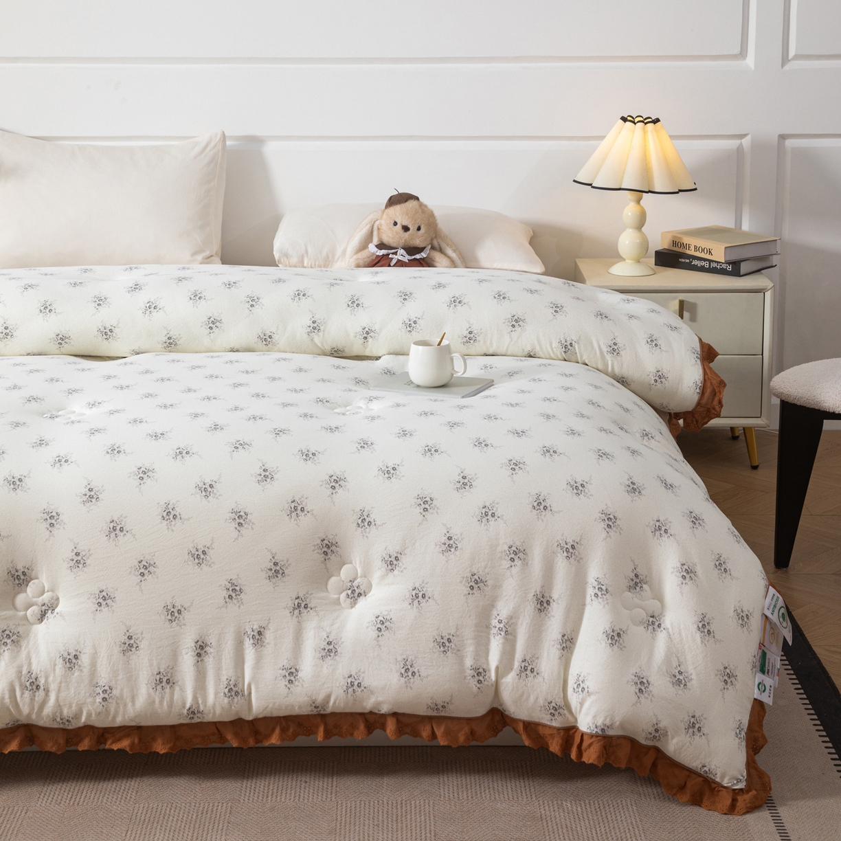 91家纺网 家纺一手货源 找家纺 （总）大世界被王 2025新款糯糯棉韩系花边冬被被子被芯