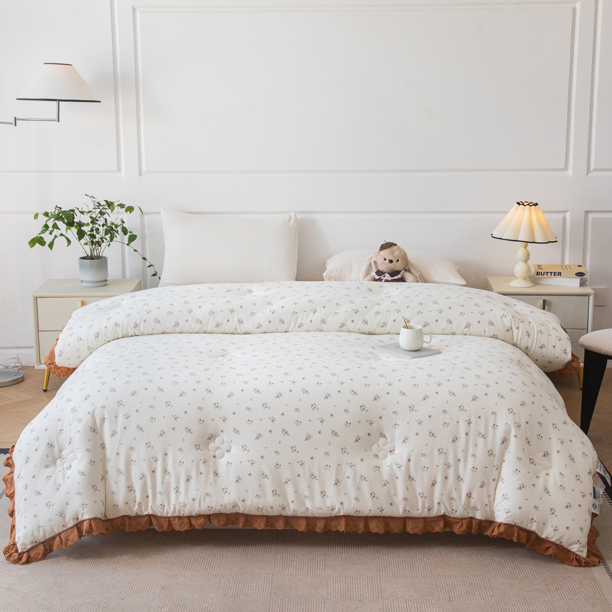 91家纺网 家纺一手货源 找家纺 （总）大世界被王 2025新款糯糯棉韩系花边冬被被子被芯