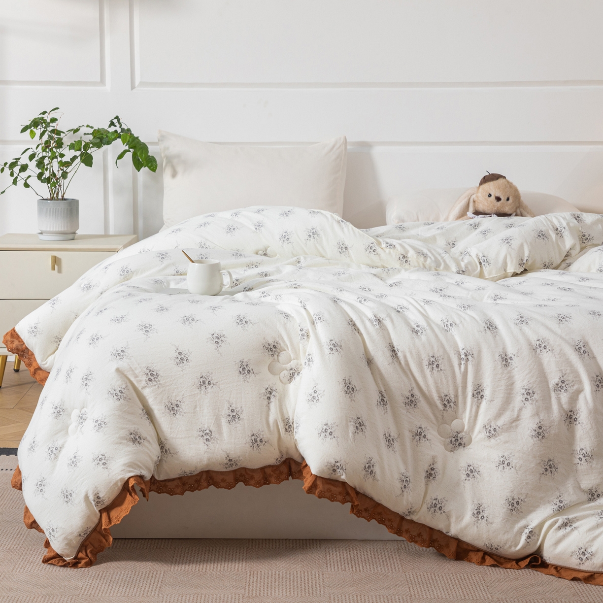 91家纺网 家纺一手货源 找家纺 （总）大世界被王 2025新款糯糯棉韩系花边冬被被子被芯