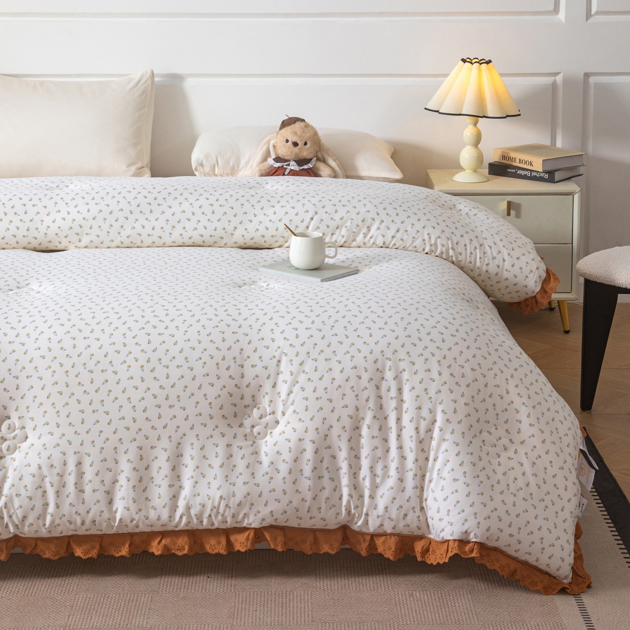 91家纺网 家纺一手货源 找家纺 大世界被王 2025新款糯糯棉韩系花边冬被被子被芯 小美好