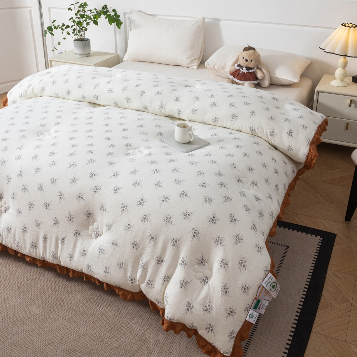 91家纺网 家纺一手货源 找家纺 （总）大世界被王 2025新款糯糯棉韩系花边冬被被子被芯