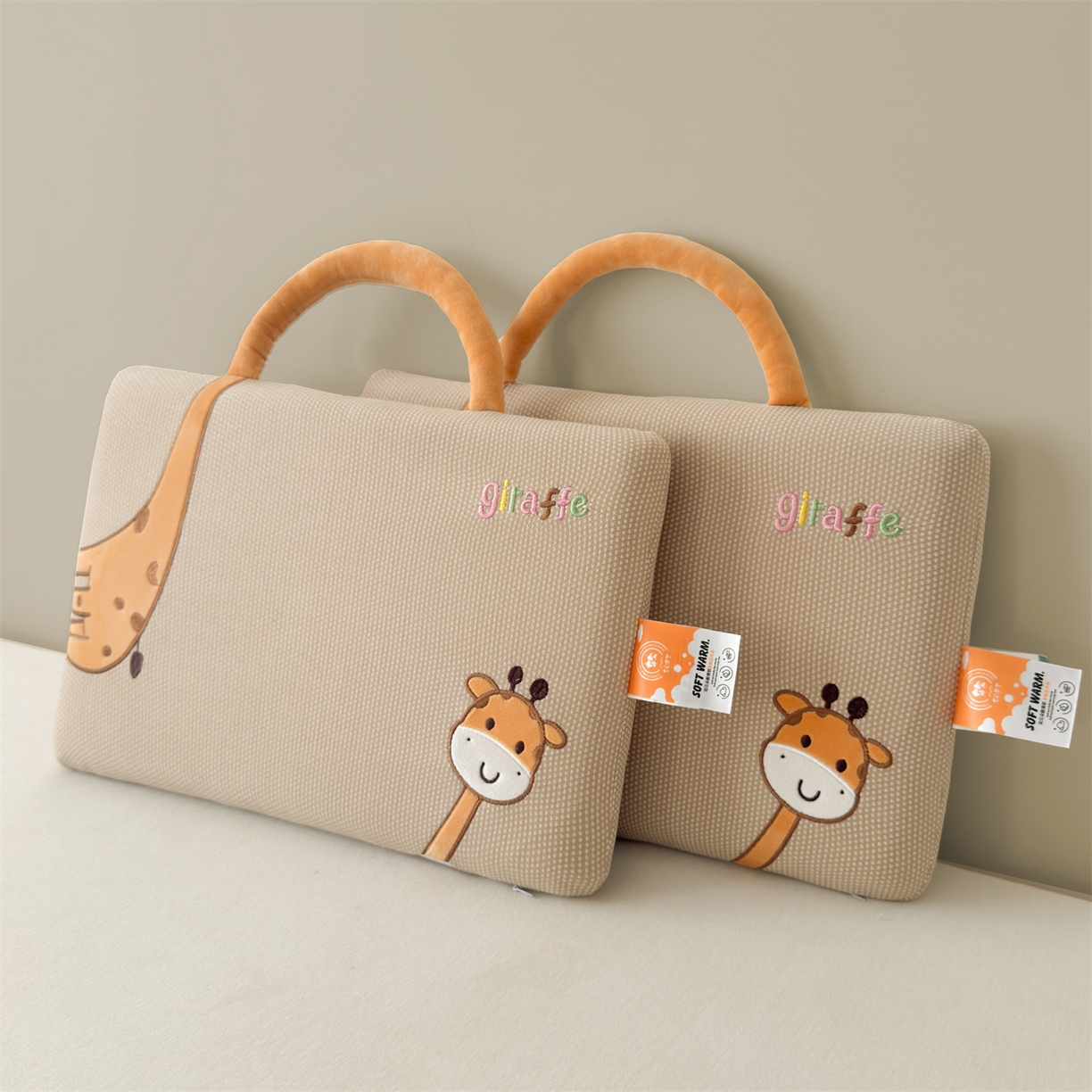 麦肯锡 2025新款长颈鹿面包儿童记忆枕 枕头枕芯 咖色/只