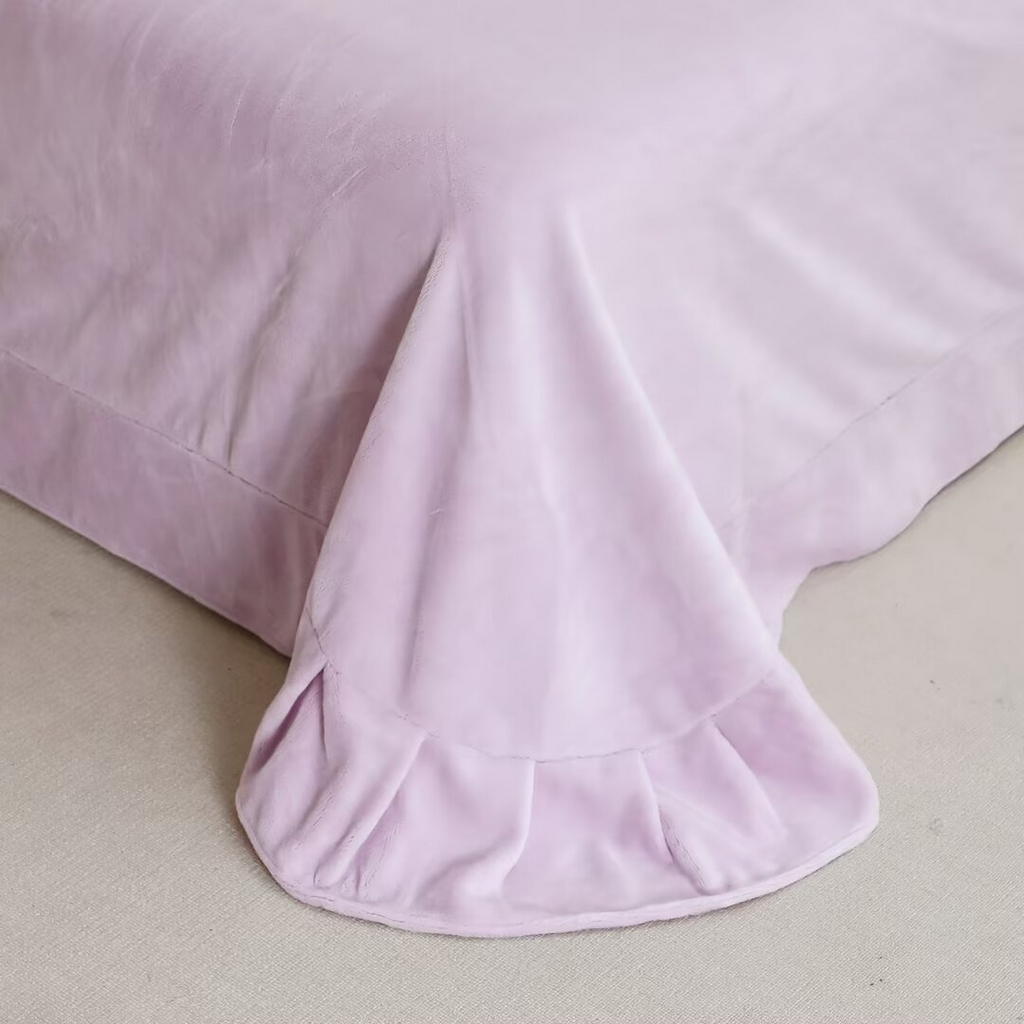 91家纺网 家纺一手货源 找家纺 棉生活家纺 2025新款高奢工艺260克A类牛奶绒兔毛贴布绣四件套-秀妍 秀妍-浪漫紫