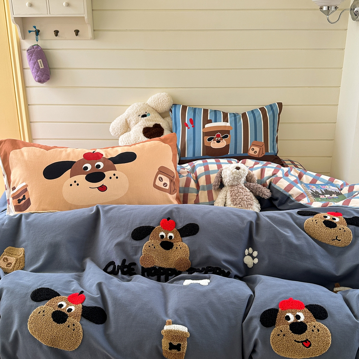 91家纺网 家纺一手货源 找家纺 （总）柚子YOUTH 2025新款全棉秋冬磨毛毛巾绣四件套