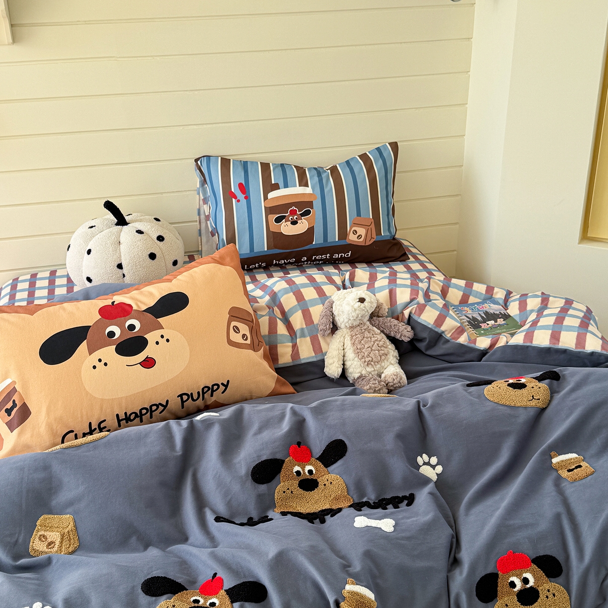 91家纺网 家纺一手货源 找家纺 （总）柚子YOUTH 2025新款全棉秋冬磨毛毛巾绣四件套