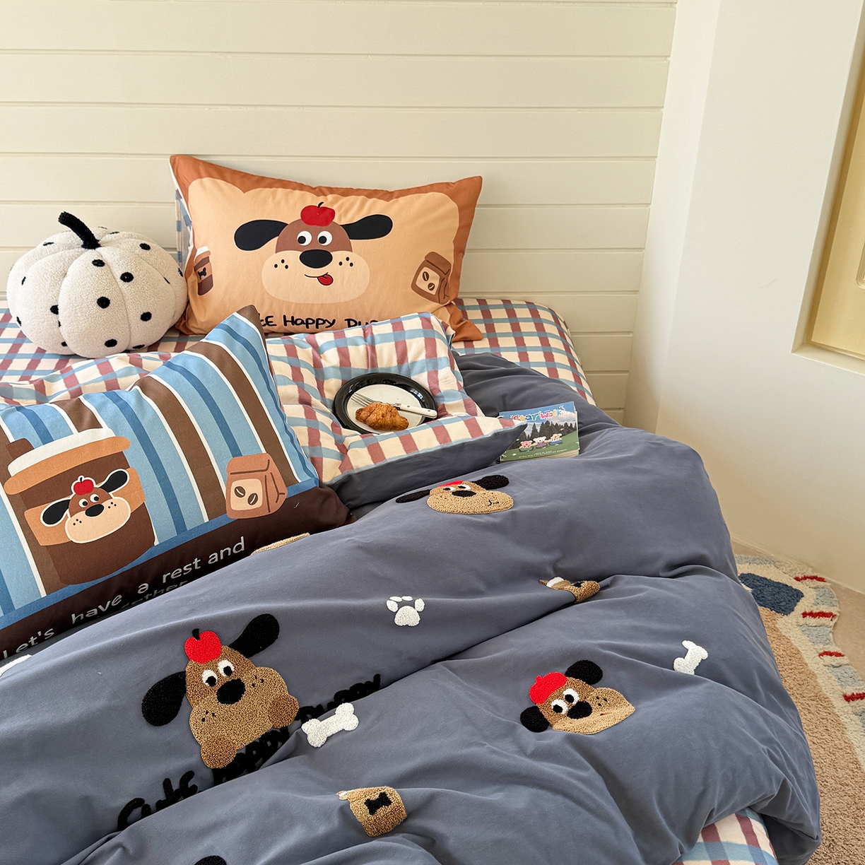 91家纺网 家纺一手货源 找家纺 （总）柚子YOUTH 2025新款全棉秋冬磨毛毛巾绣四件套