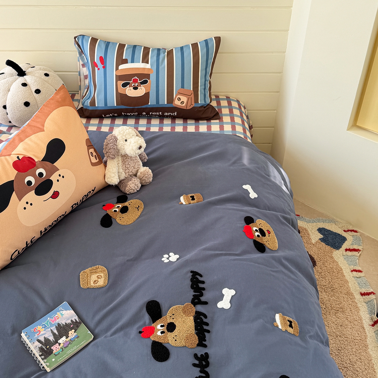 91家纺网 家纺一手货源 找家纺 （总）柚子YOUTH 2025新款全棉秋冬磨毛毛巾绣四件套