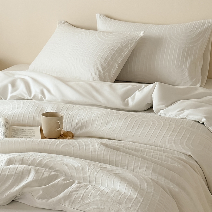 91家纺网 家纺一手货源 找家纺 （总）Mr.pig猪先生水洗棉 2025新款特种色织提花四件套-丹麦系列