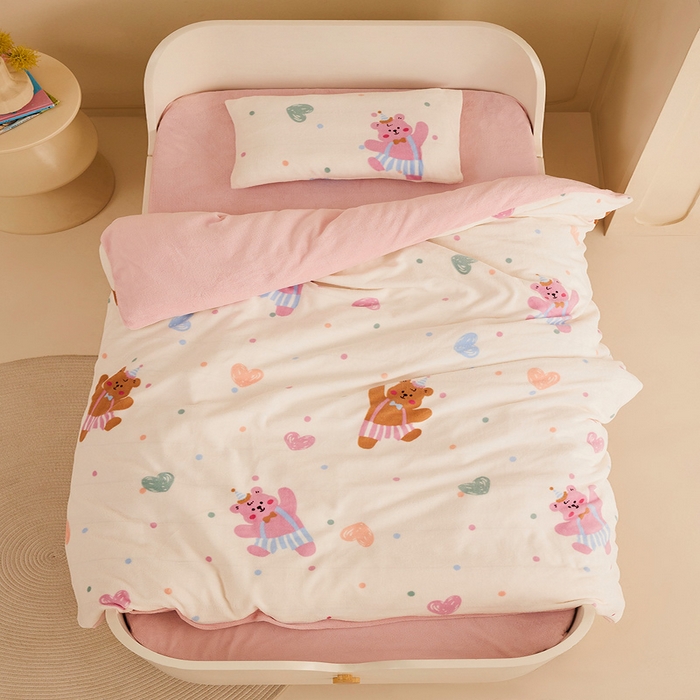 91家纺网 家纺一手货源 找家纺 （总）嗨生活 2025新款加厚牛奶绒三件套儿童套件幼儿园三件套系列