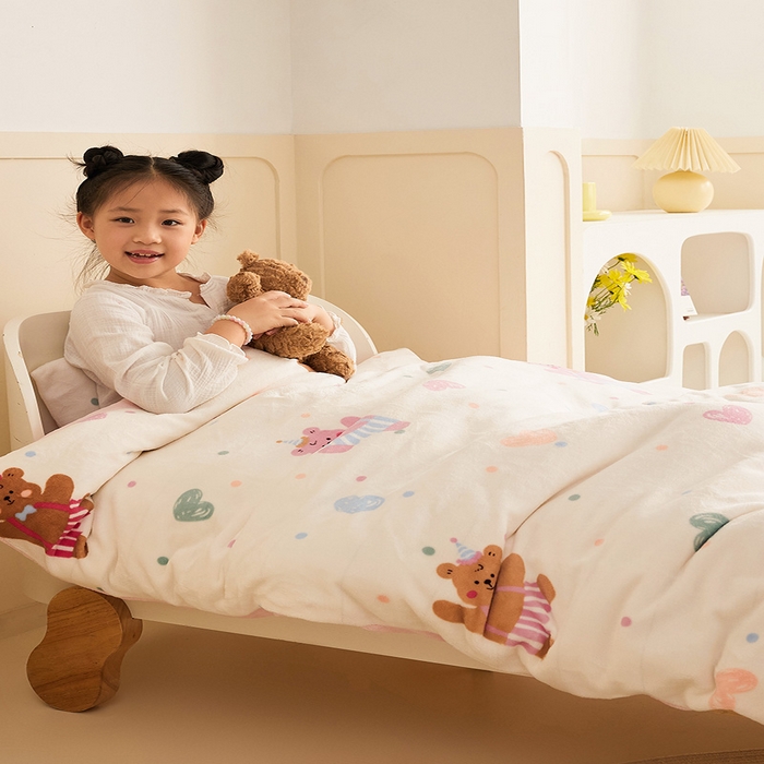 91家纺网 家纺一手货源 找家纺 （总）嗨生活 2025新款加厚牛奶绒三件套儿童套件幼儿园三件套系列