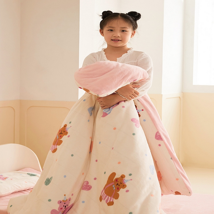 91家纺网 家纺一手货源 找家纺 （总）嗨生活 2025新款加厚牛奶绒三件套儿童套件幼儿园三件套系列