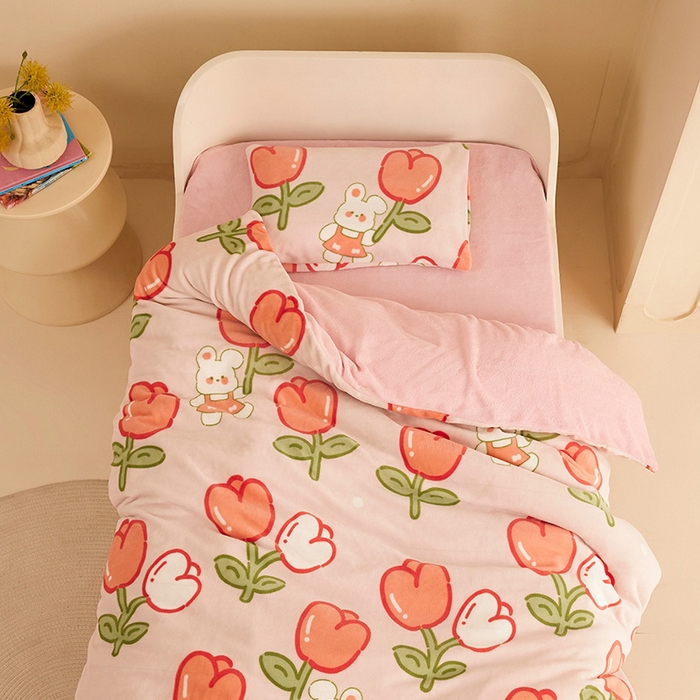 91家纺网 家纺一手货源 找家纺 （总）嗨生活 2025新款加厚牛奶绒三件套儿童套件幼儿园三件套系列