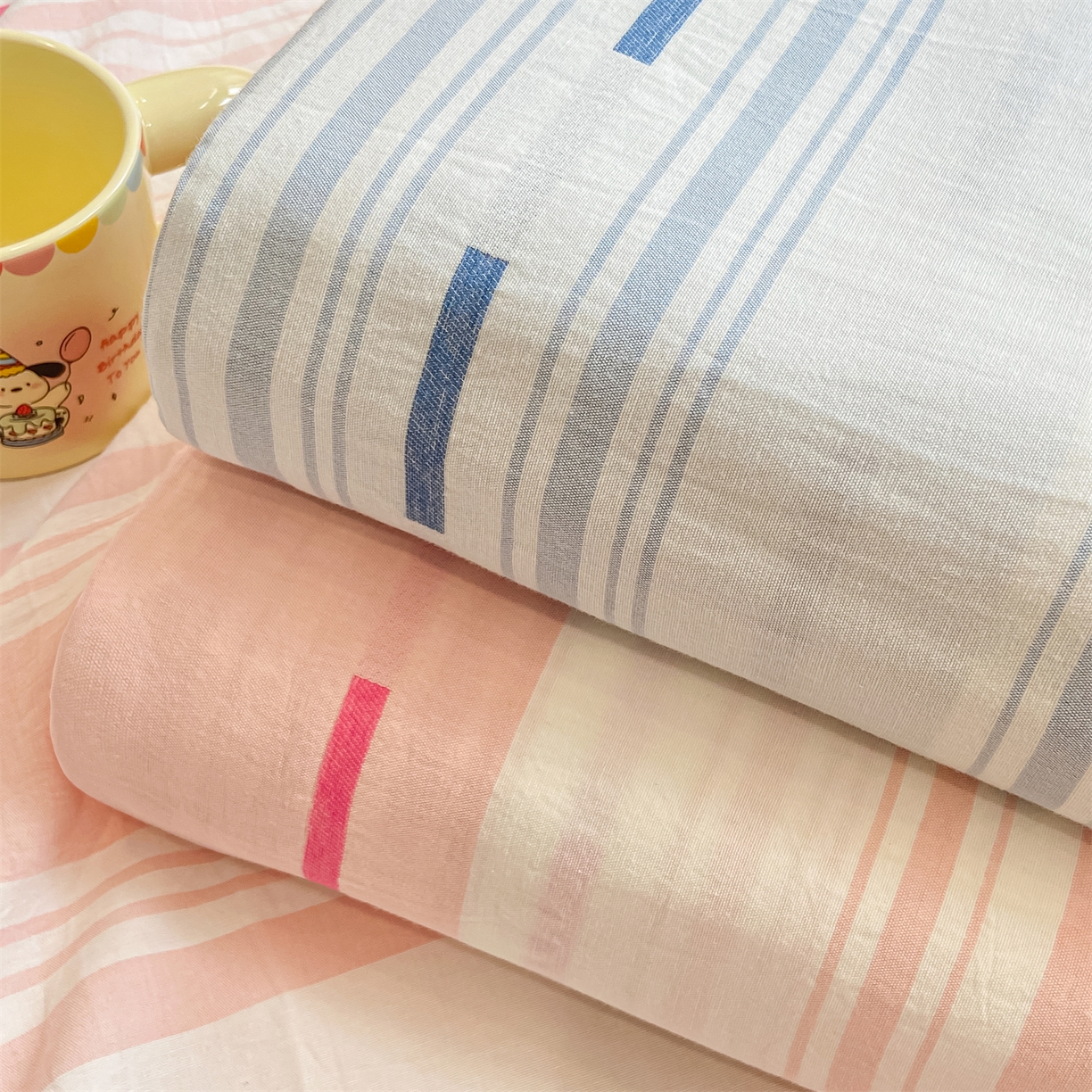 91家纺网 家纺一手货源 找家纺 （总）灰鲸 2025新款A类全棉磨毛单品床笠 床笠单件