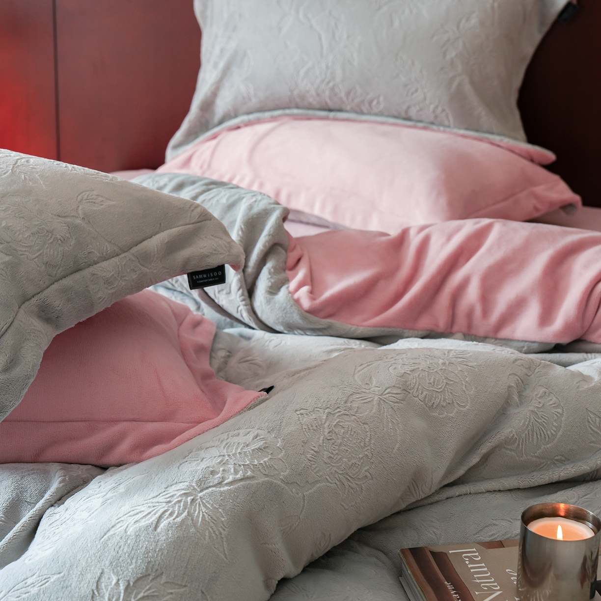 91家纺网 家纺一手货源 找家纺 （总）三味舒屋 2025新款全消光雕花牛奶绒四件套-香榭丽