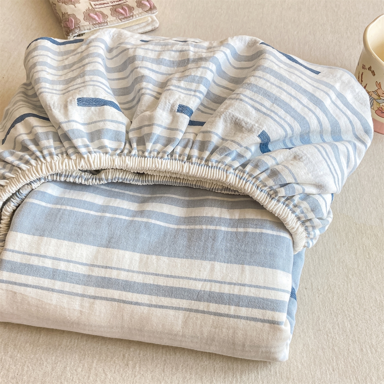 91家纺网 家纺一手货源 找家纺 （总）灰鲸 2025新款A类全棉磨毛单品床笠 床笠单件