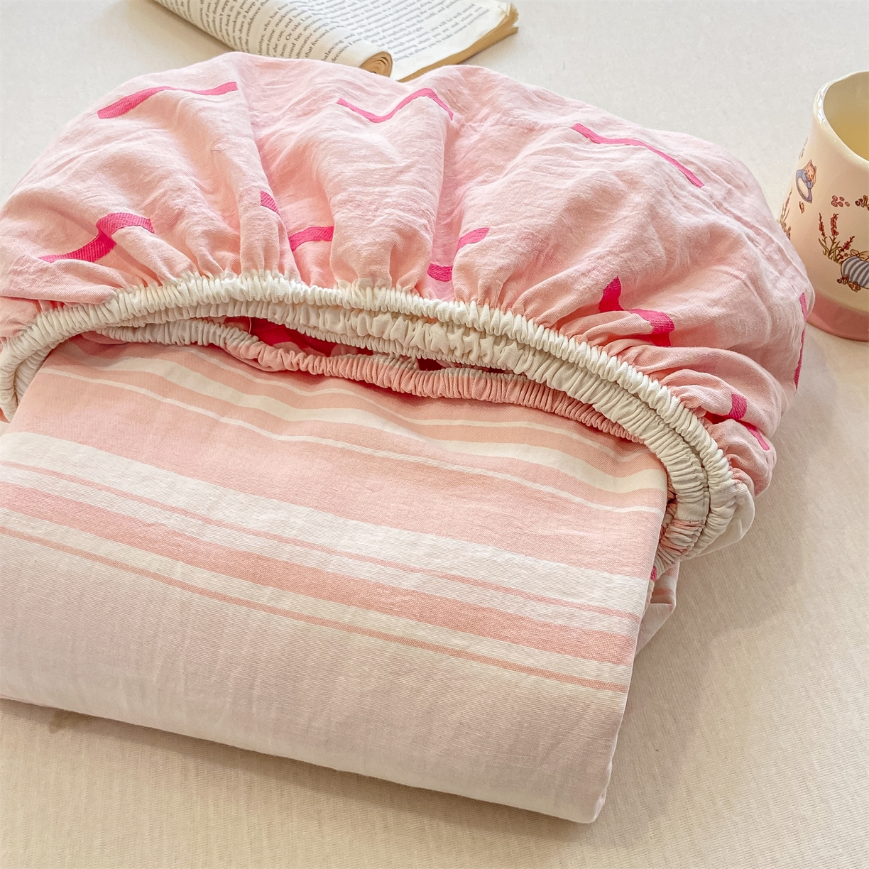 91家纺网 家纺一手货源 找家纺 （总）灰鲸 2025新款A类全棉磨毛单品床笠 床笠单件