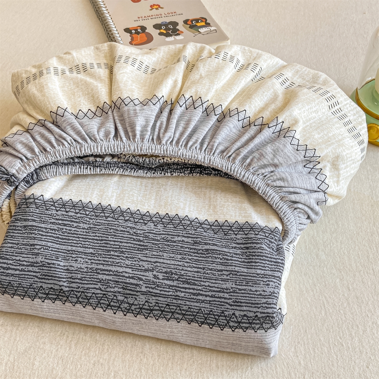 91家纺网 家纺一手货源 找家纺 （总）灰鲸 2025新款A类全棉磨毛单品床笠 床笠单件