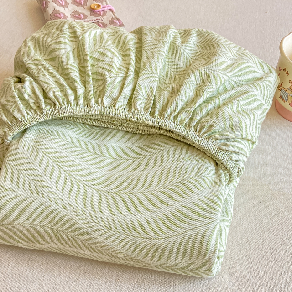 91家纺网 家纺一手货源 找家纺 （总）灰鲸 2025新款A类全棉磨毛单品床笠 床笠单件