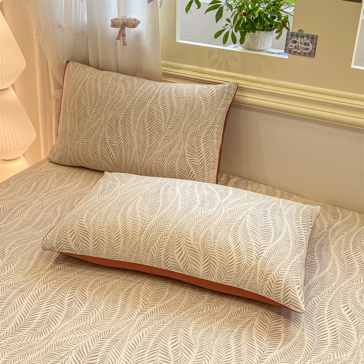 91家纺网 家纺一手货源 找家纺 灰鲸 2025新款A类全棉磨毛单品床笠 床笠单件 千逐-咖