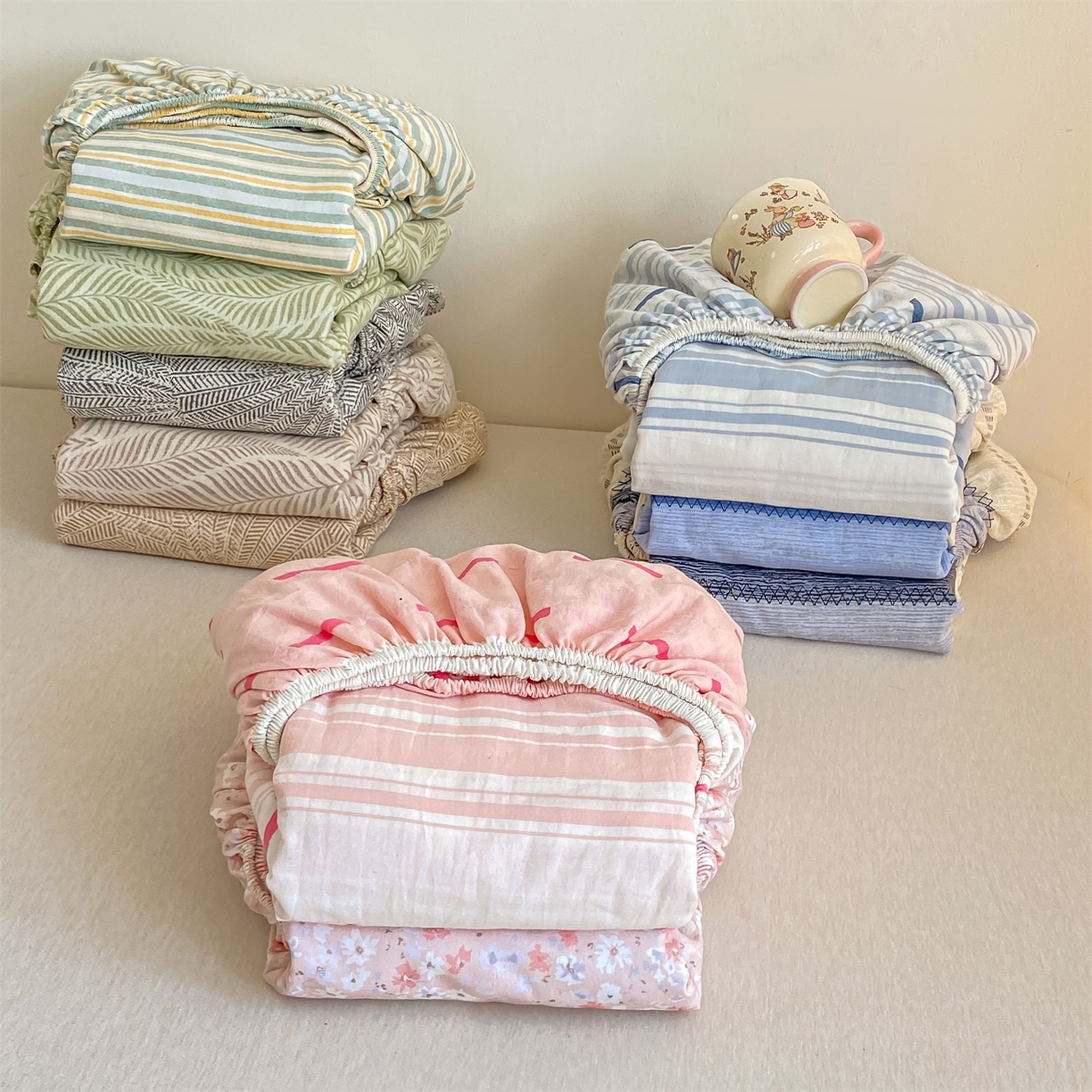 91家纺网 家纺一手货源 找家纺 灰鲸 2025新款A类全棉磨毛单品床笠 床笠单件 组合图仅供参考不可下单