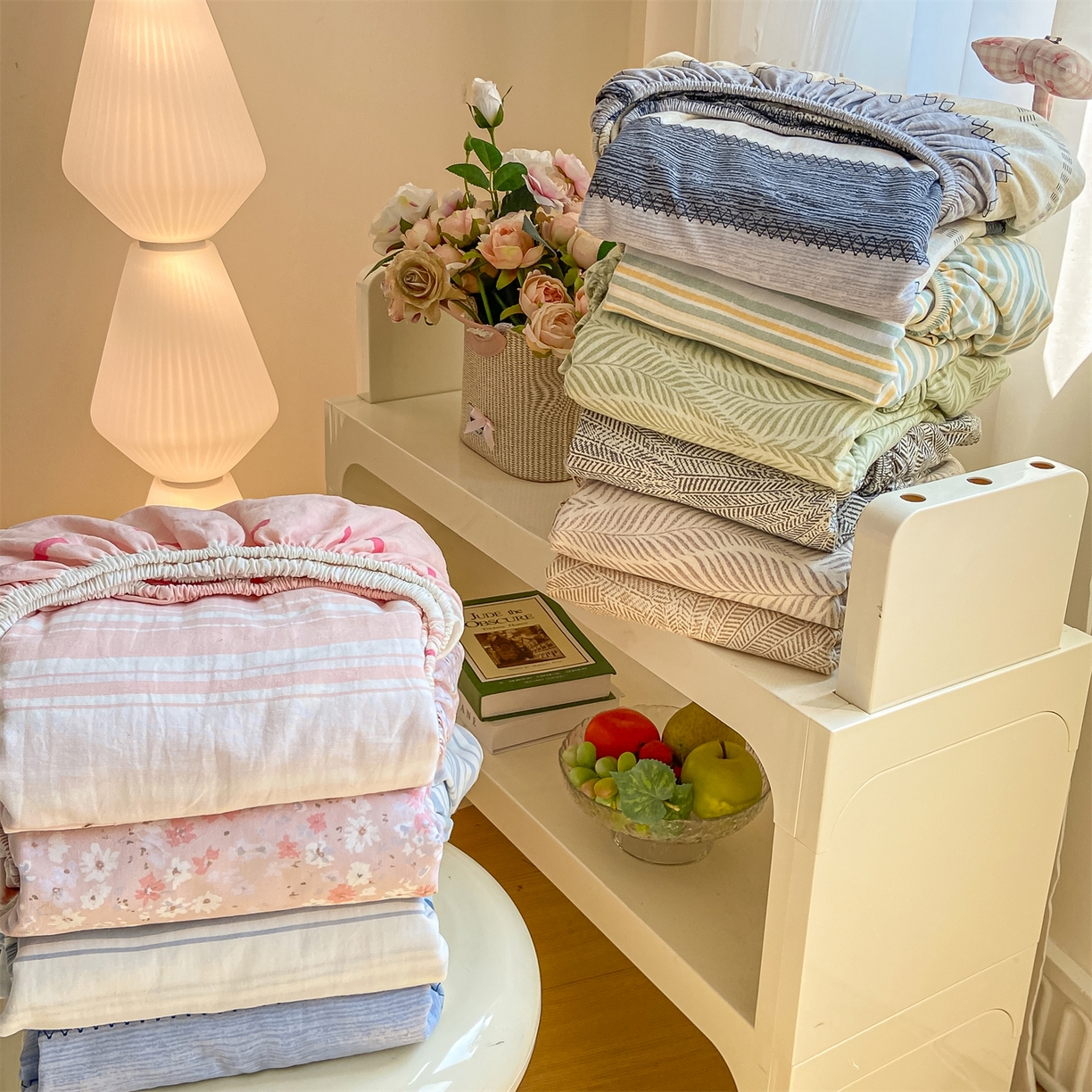 91家纺网 家纺一手货源 找家纺 灰鲸 2025新款A类全棉磨毛单品床笠 床笠单件 组合图仅供参考不可下单