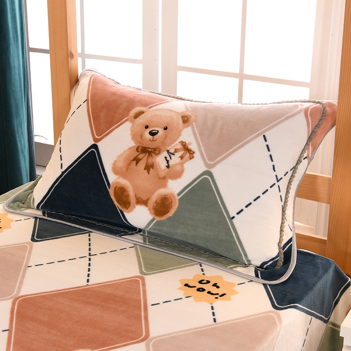 91家纺网 家纺一手货源 找家纺 （总）乐旗家纺 2025新款5斤加厚牛奶绒三件学生宿舍上下铺单人床