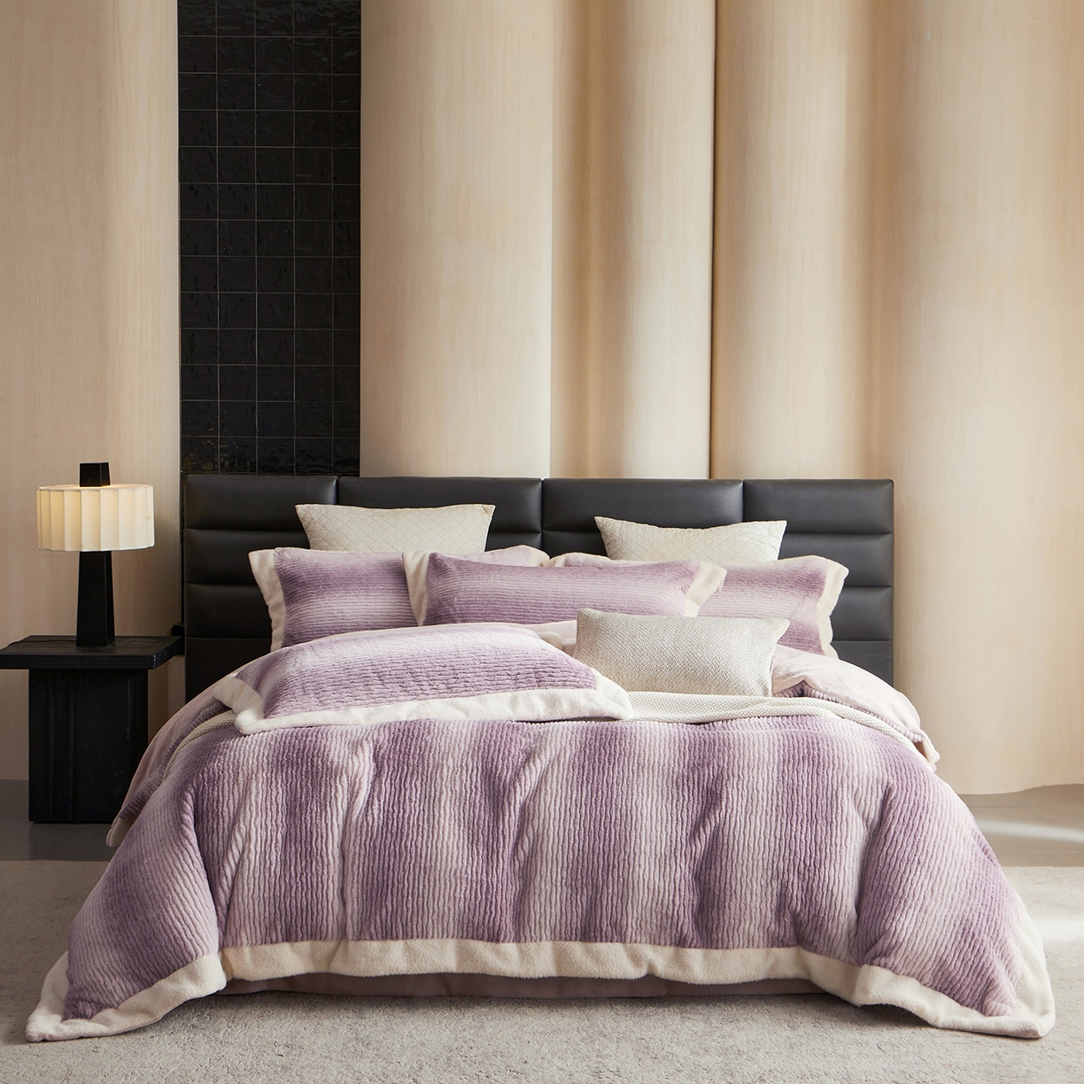 91家纺网 家纺一手货源 找家纺 （总）时亿家居 2025新款仿狐绒牛奶绒四件套-柔如系列