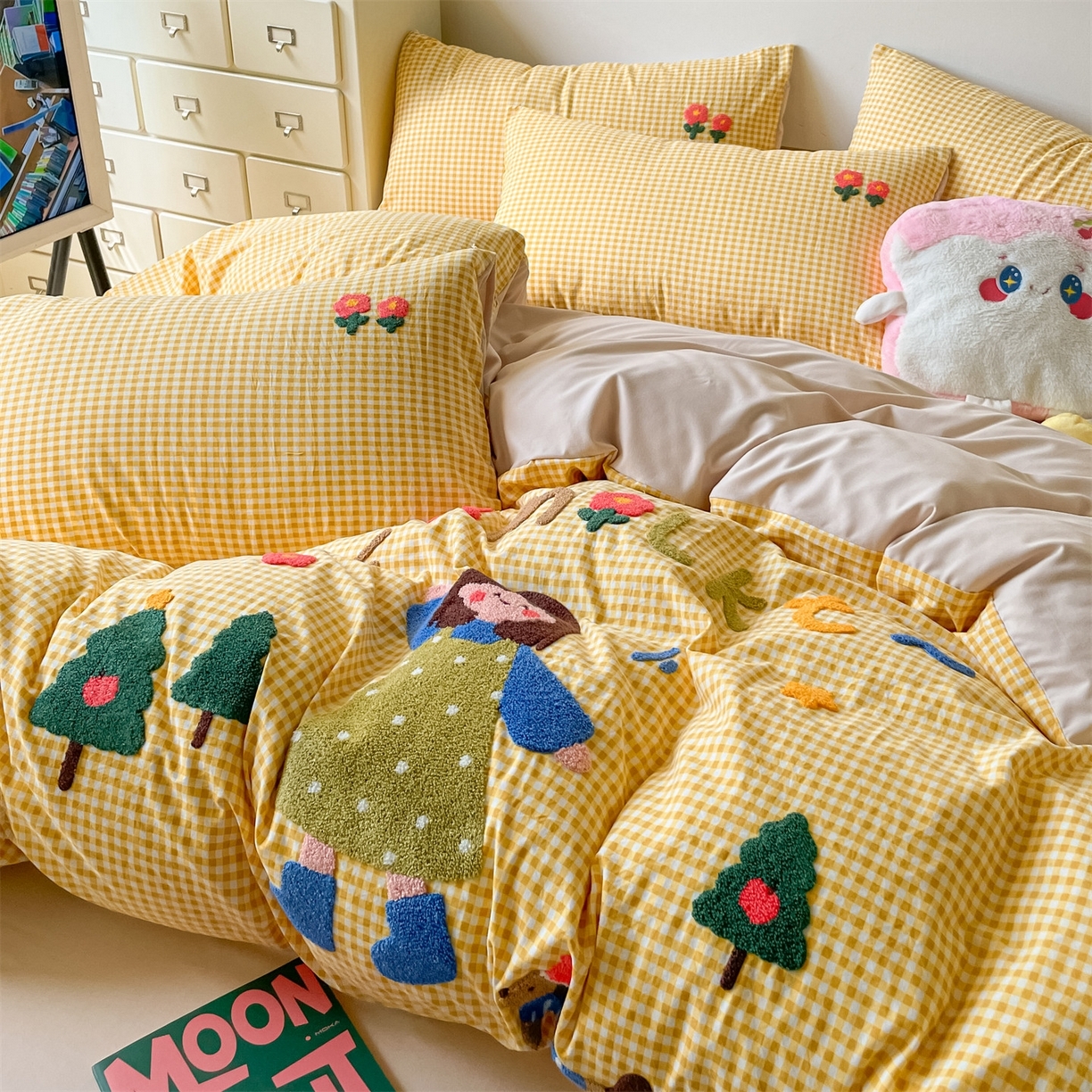 91家纺网 家纺一手货源 找家纺 （总）义博家纺 2025新款A类印花毛巾绣四件套