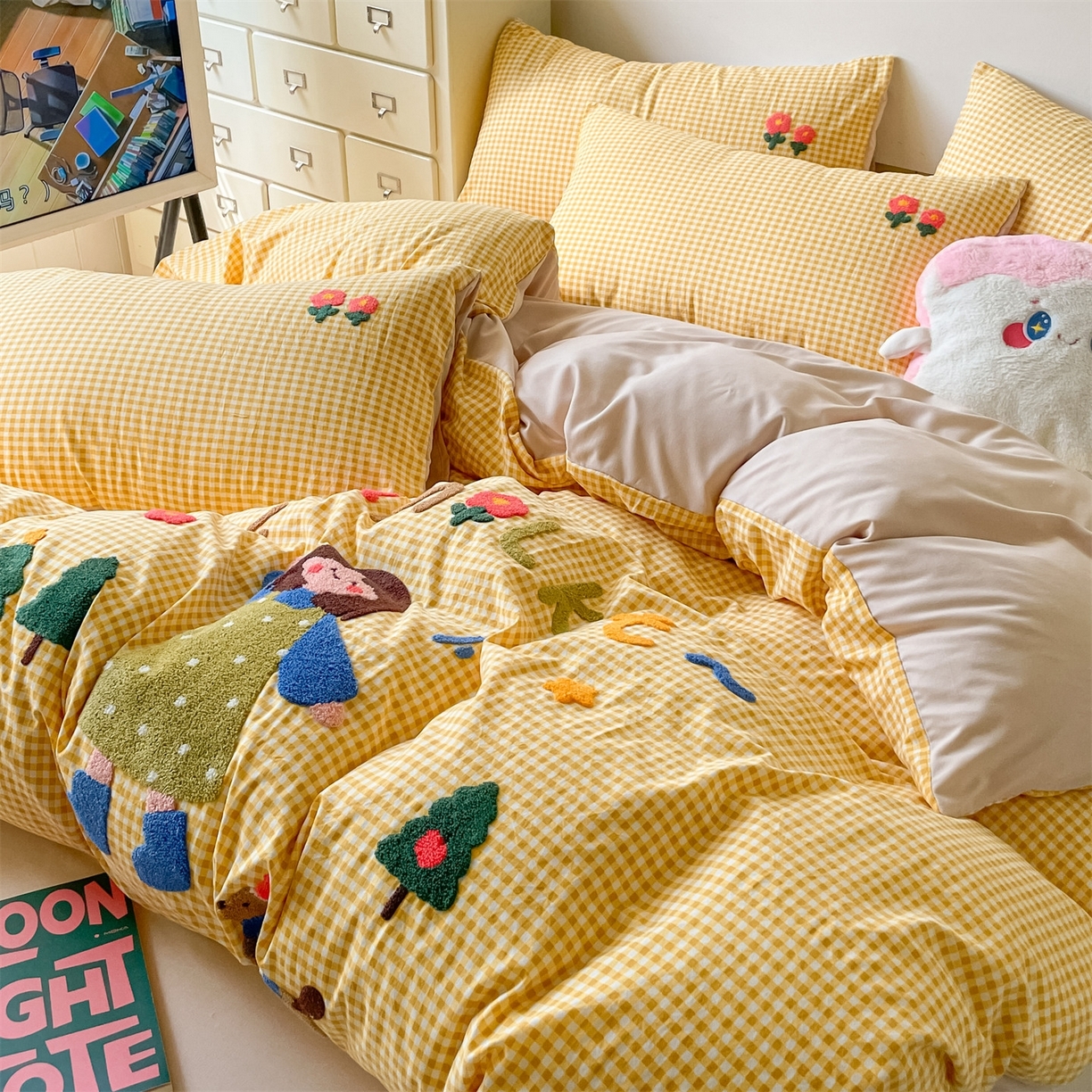 91家纺网 家纺一手货源 找家纺 （总）义博家纺 2025新款A类印花毛巾绣四件套