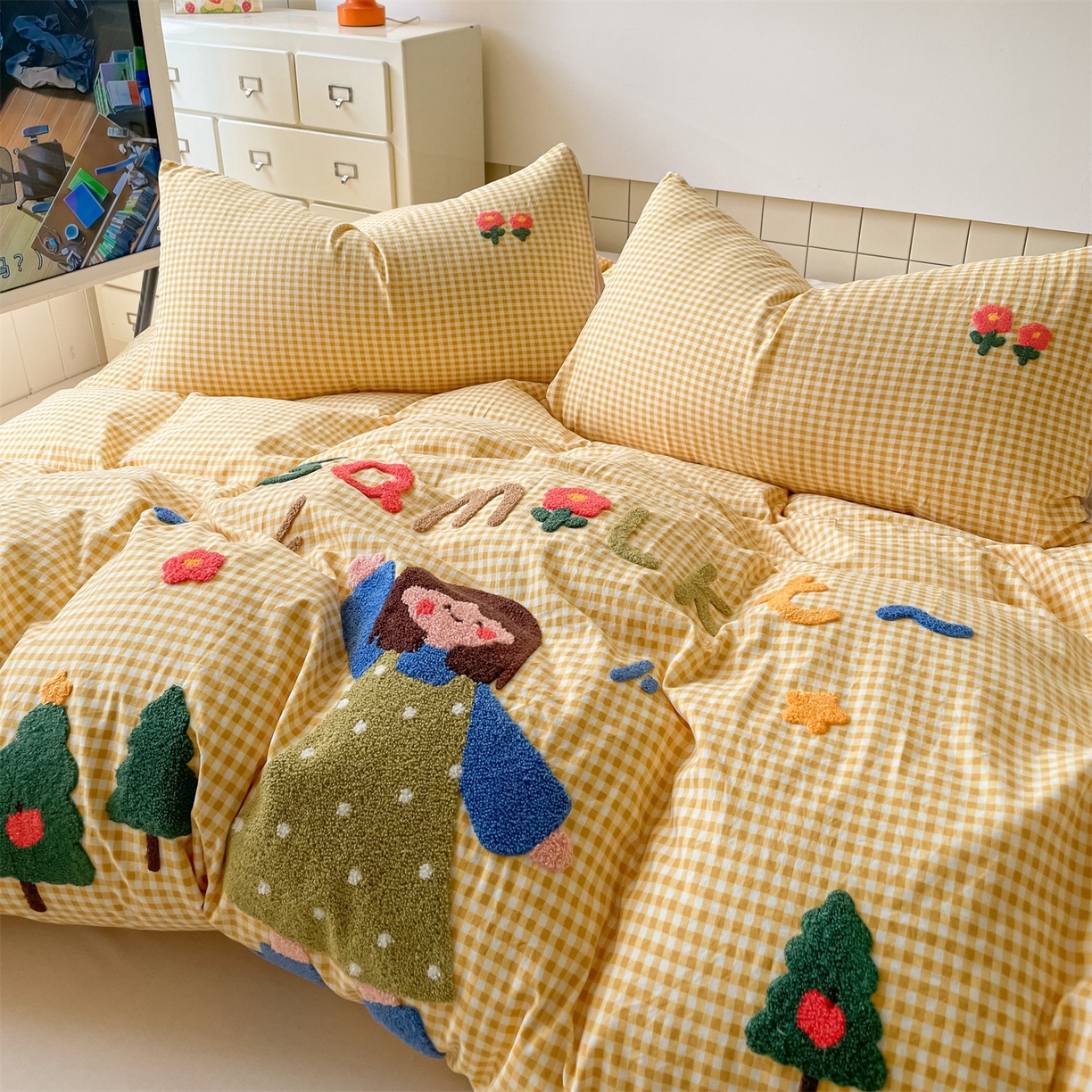 91家纺网 家纺一手货源 找家纺 （总）义博家纺 2025新款A类印花毛巾绣四件套