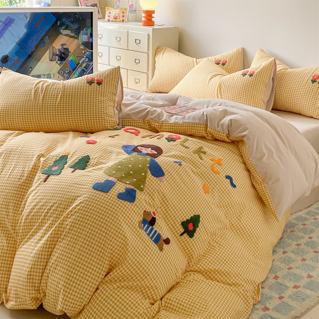 91家纺网 家纺一手货源 找家纺 （总）义博家纺 2025新款A类印花毛巾绣四件套