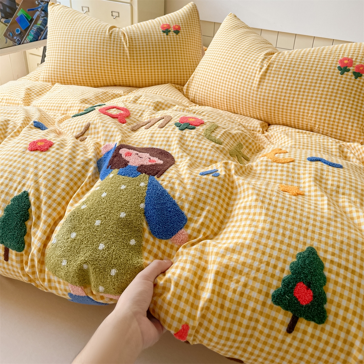 91家纺网 家纺一手货源 找家纺 （总）义博家纺 2025新款A类印花毛巾绣四件套