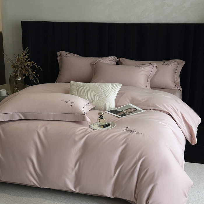 南泉坊 2025新款60支全棉纯棉数码印花磨毛四件套 知薇-粉