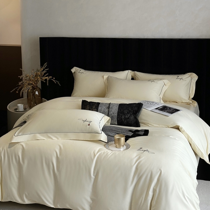 南泉坊 2025新款60支全棉纯棉数码印花磨毛四件套 知薇-嫩芽色