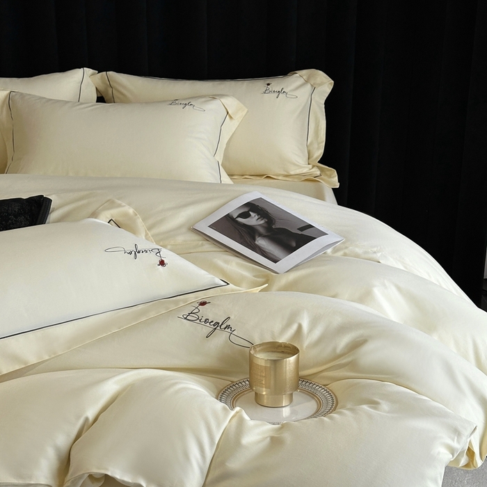 91家纺网 家纺一手货源 找家纺 南泉坊 2025新款60支全棉纯棉数码印花磨毛四件套 知薇-嫩芽色