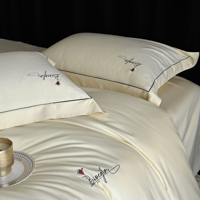 91家纺网 家纺一手货源 找家纺 南泉坊 2025新款60支全棉纯棉数码印花磨毛四件套 知薇-嫩芽色