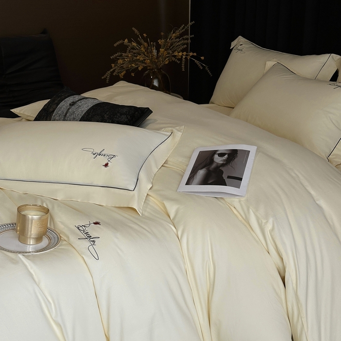 91家纺网 家纺一手货源 找家纺 南泉坊 2025新款60支全棉纯棉数码印花磨毛四件套 知薇-嫩芽色