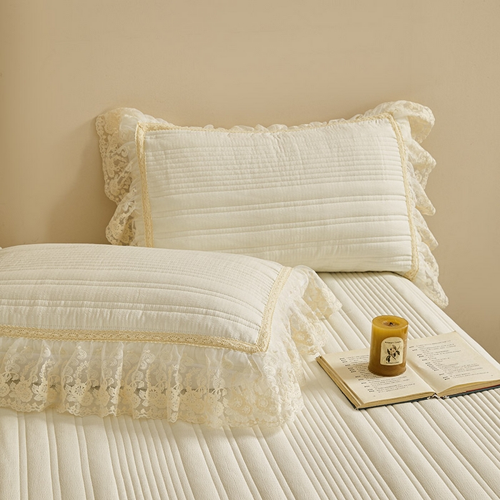 91家纺网 家纺一手货源 找家纺 予梦家纺 2025新款床盖 蔷薇-牛奶白